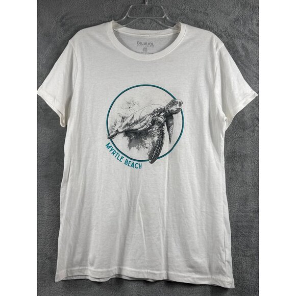 Myrtle Beach Sea Turtle Graphic T-Shirt By Del Sol Color Change LG White Crewnec - Picture 1 of 6